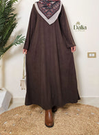 بيزك دريس قطيفة مضلع - Dalia Fashion