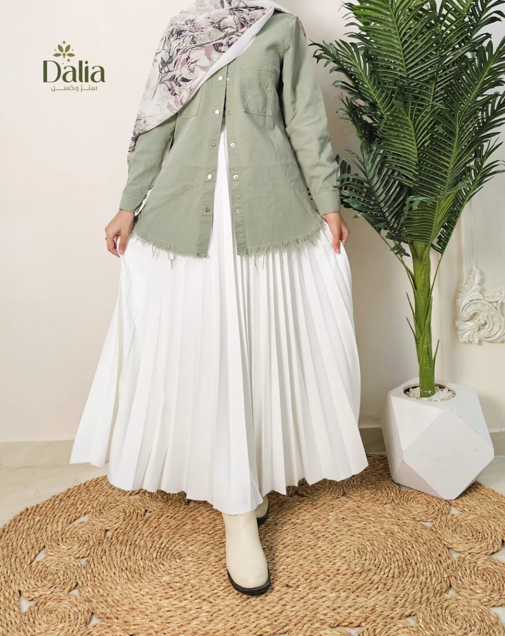 جاكت جينز شراشيب - Dalia Fashion