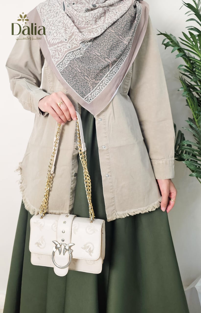 جاكت جينز شراشيب - Dalia Fashion