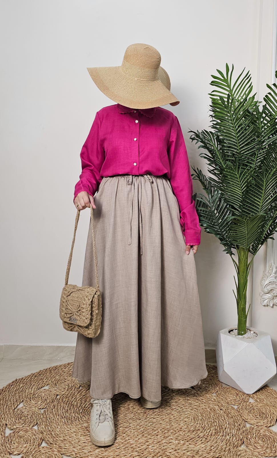 جيبه كتان كلوش - Dalia Fashion