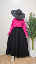 جيبه كتان كلوش - Dalia Fashion