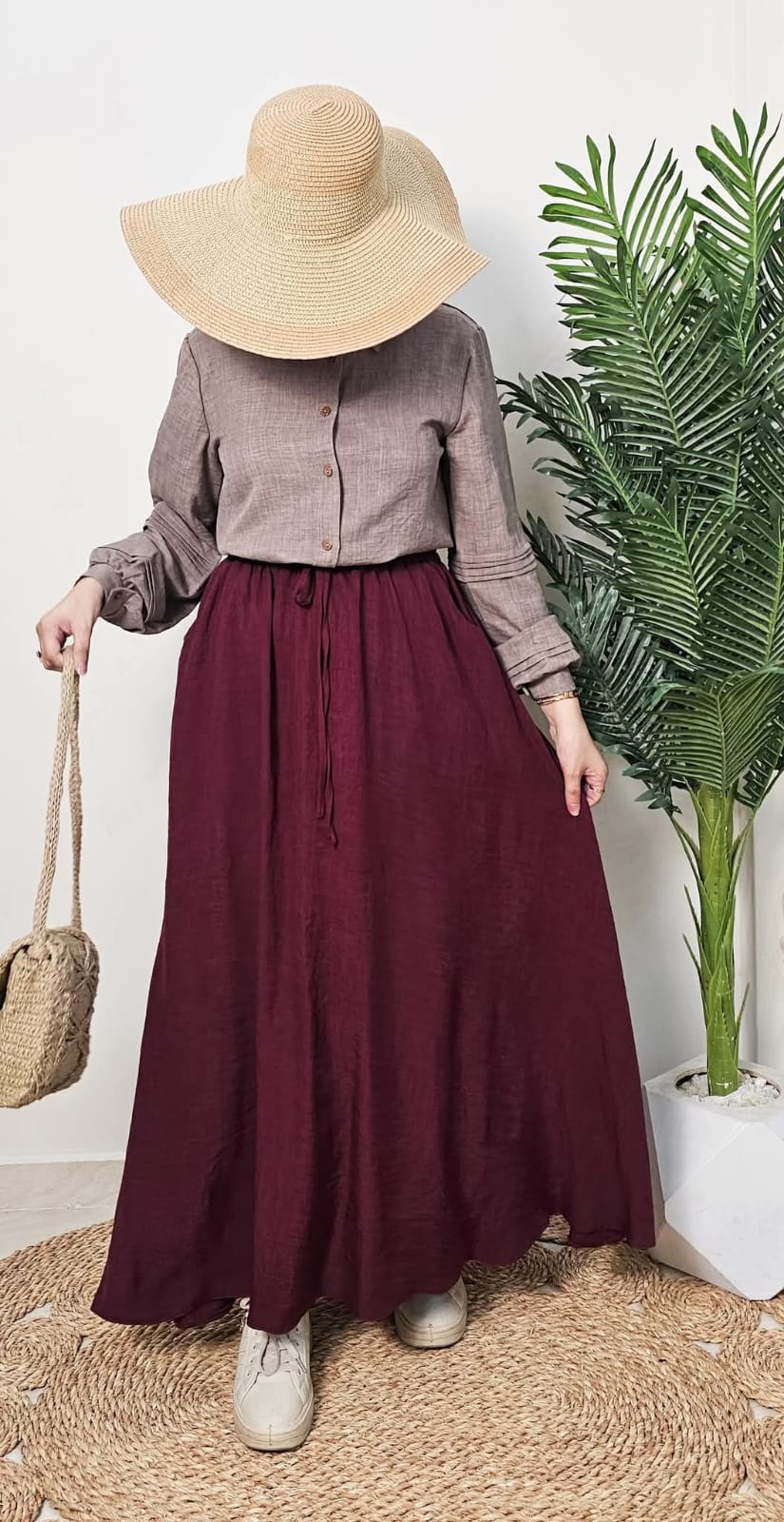 جيبه كتان كلوش - Dalia Fashion