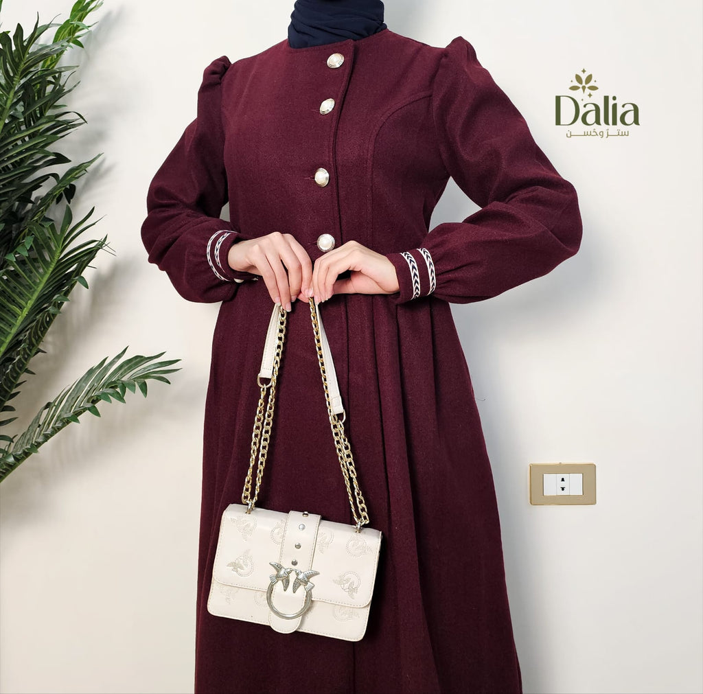 رداء القمر - Dalia Fashion-برجاندي