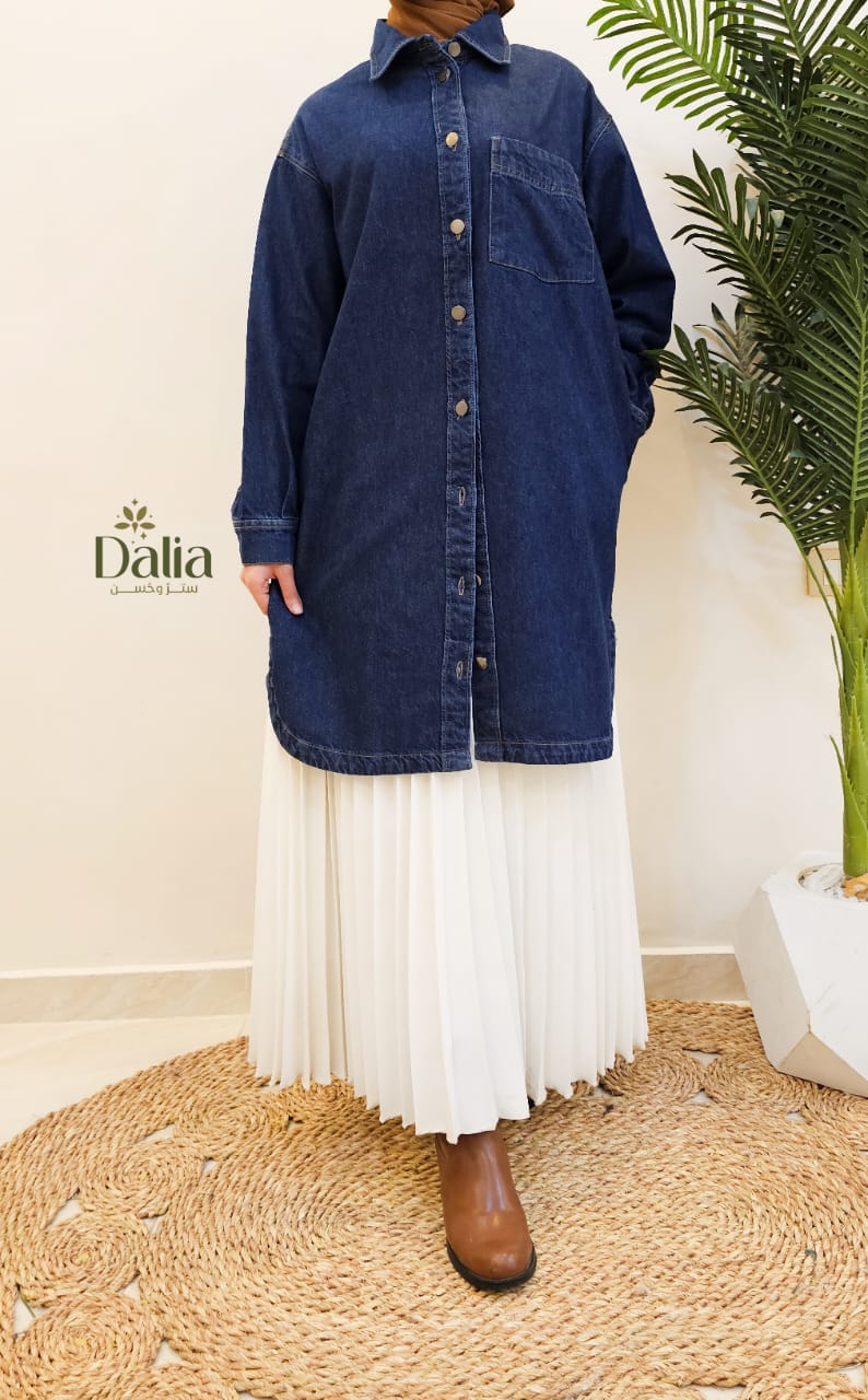 شيميز "سهيلة" جينز طويل - Dalia Fashion
