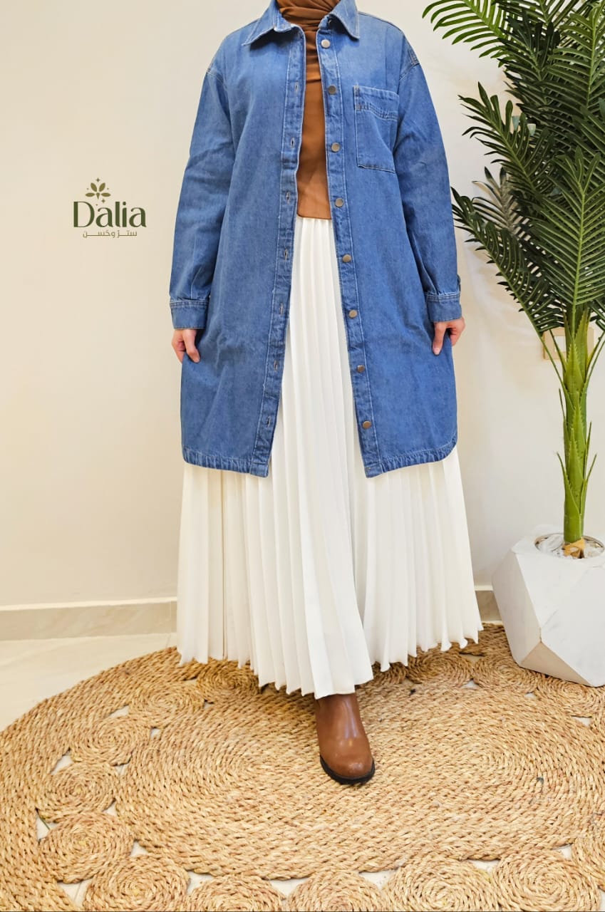 شيميز "سهيلة" جينز طويل - Dalia Fashion