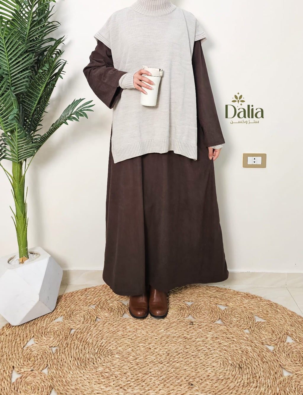 ڤيست جميلة - Dalia Fashion-لايت جراي